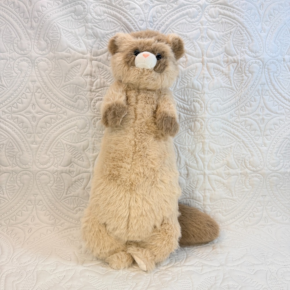 Large 20 Inch Brown Ferret Plush Stuffed Animal Toy No Tush Tag Unbranded Soft